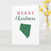 Carte Joyeux Noël du Nevada (Fleur jaune)