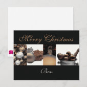 carte Joyeux Noël du patron (Devant / Derrière)