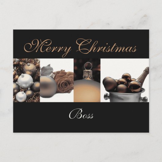 carte Joyeux Noël du patron (Devant)