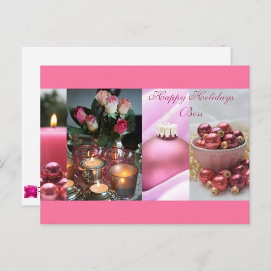 carte Joyeux Noël du patron (Devant / Derrière)