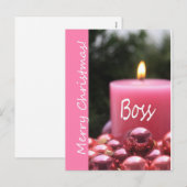 carte Joyeux Noël du patron (Devant / Derrière)