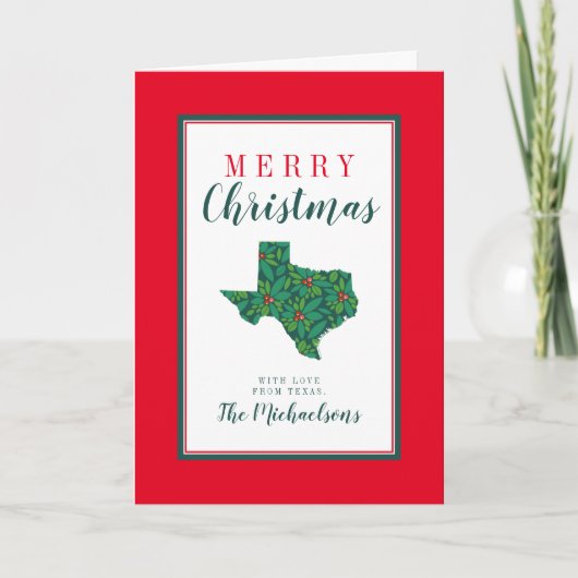 Carte Joyeux Noël du Texas (Devant)