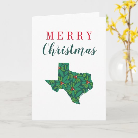 Carte Joyeux Noël du Texas (Fleur jaune)
