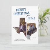 Carte Joyeux Noël du Texas Nous avons déménagé (Debout devant)