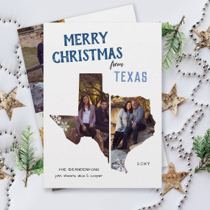 Carte Joyeux Noël du Texas Nous avons déménagé