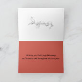 Carte Joyeux Noël Écriture Luc Holly Botanique (Intérieur)