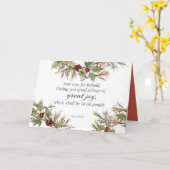 Carte Joyeux Noël Écriture Luc Holly Botanique (Fleur jaune)
