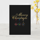 Carte Joyeux Noël Élégant Art de Flocon de Neige (Fleur jaune)