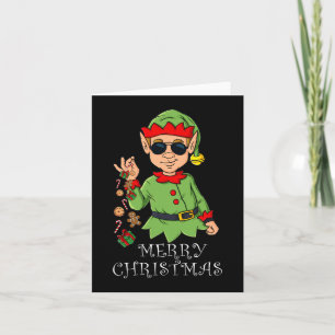 Carte Joyeux Noël Elf Fun Famille Noël
