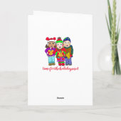 Carte Joyeux Noël Enfants Caroleurs Vacances (Dos)