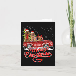 Carte Joyeux Noël Er Chiens espagnols Père Noël Reindeer