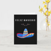 Carte Joyeux Noël espagnol mexicain de Noël (Fleur jaune)