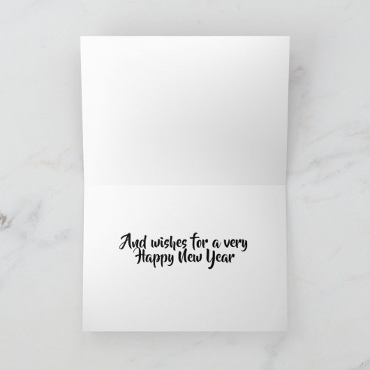 CARTE "JOYEUX NOËL ET BONNE ANNÉE" (Intérieur)