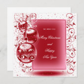 Carte Joyeux Noël et Bonne Année (Devant / Derrière)