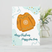 Carte Joyeux Noël et Bonne Année (Debout devant)