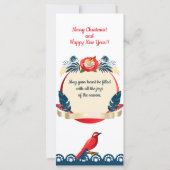 Carte Joyeux Noël et Bonne Année ! 20XX Oiseau bleu (Dos)