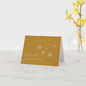 Carte Joyeux Noël et bonne année, Espagnol (Fleur jaune)