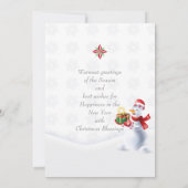 Carte Joyeux Noël et Bonne Année ! Snowman 2025 (Dos)
