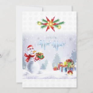 Carte Joyeux Noël et Bonne Année ! Snowman 2025