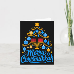 Carte Joyeux Noël et Hanouka Famille Assortis