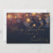 Carte Joyeux Noël Et Jour De L'An Script Joyeux Vacances (Devant)