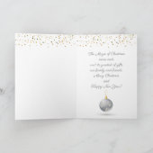 Carte Joyeux Noël et Nouvel An ! 20XX Silver Luxury Red (Intérieur)