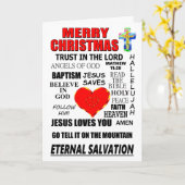 Carte Joyeux Noël Éternel Salut (Fleur jaune)