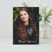 Carte Joyeux Noël Faux Gold (Debout devant)