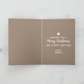 Carte Joyeux Noël! Femme noire, Chapeau de Père Noël, Bu (Intérieur)