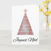 Carte Joyeux Noël, Fête Française, Joyeux Arbre de Noël (Fleur jaune)