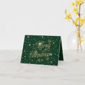 Carte Joyeux Noël Fête tendance (Fleur jaune)