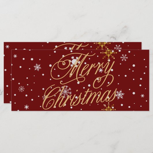 Carte Joyeux Noël Fête tendance (Devant / Derrière)