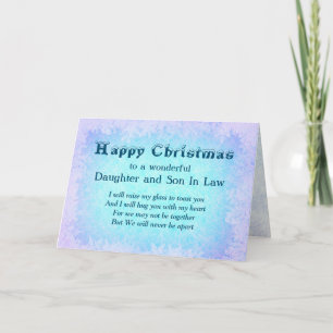 Carte Joyeux Noël fille et gendre de loin