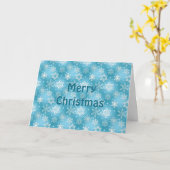 Carte Joyeux Noël flocons de neige (Fleur jaune)