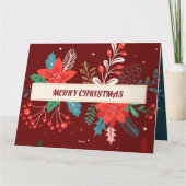Carte Joyeux Noël Floral (Dos)