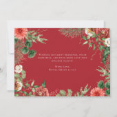 Carte Joyeux Noël Floral Holiday Card (Dos)