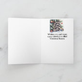 Carte Joyeux Noël Fun Raccoons Soeur (Intérieur)