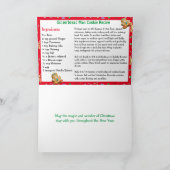 Carte Joyeux Noël Gingerbread Man Holiday Recette (Intérieur)