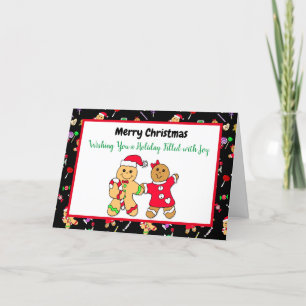 Carte Joyeux Noël Gingerbread Man Holiday Recette Ca