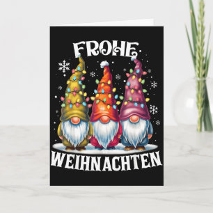 Carte Joyeux Noël Gnome allemand Décoration de Noël