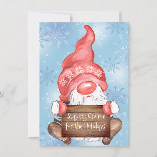 Carte Joyeux Noël Gnome pour les Fêtes Noël (Devant)