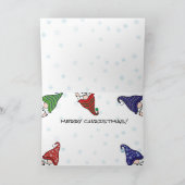 Carte Joyeux Noël Gnomes éparpillés (Intérieur)