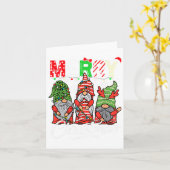 Carte Joyeux Noël Gnomes Famille Noël S Pour Femmes (Fleur jaune)