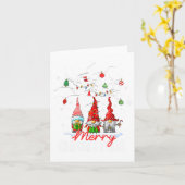 Carte Joyeux Noël Gnomes Noël Famille Hommes Femmes Enfa (Fleur jaune)