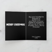 Carte Joyeux Noël gothique effrayant (Intérieur)