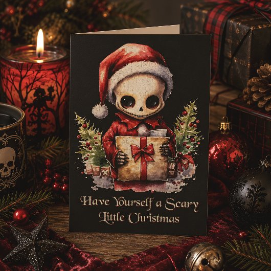 Carte Joyeux Noël gothique effrayant