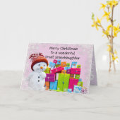 Carte Joyeux Noël Grande Petite-fille (Fleur jaune)