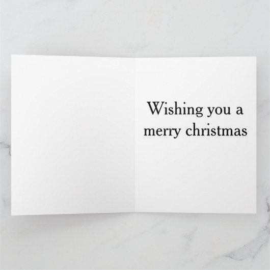 Carte Joyeux Noël Green Script Holiday (Intérieur)