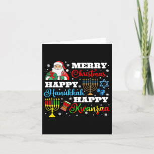 Carte Joyeux Noël Hanoukka Kwanzaa Juif Afro Holid