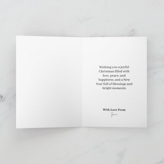 Carte Joyeux Noël hiver Wonderland Neige Flakes (Intérieur)